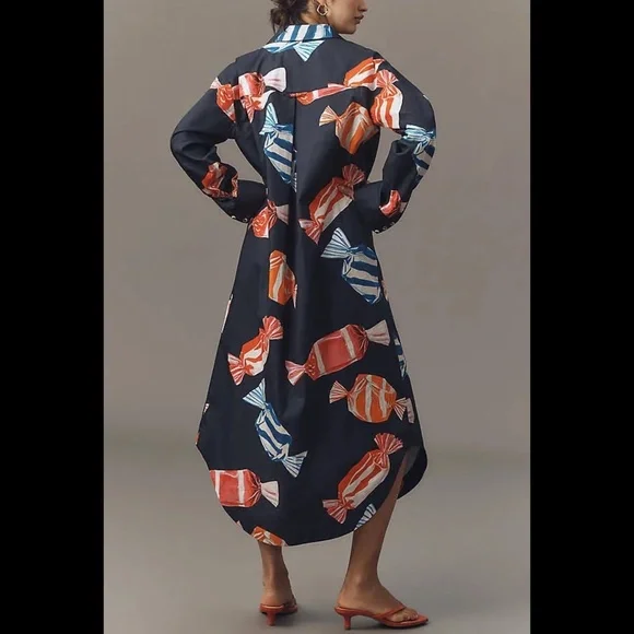 Anthropologie The Soren Long-Sleeve Shirt Dress by Maeve - Picture 2 of 16